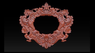 3d frame - wood carving stl model cnc router print in furniture 3dexport mirror classic vintage rococo classical ornament decoration picture deco architectural details luxury zbrush 3dsmax 3d print model - Mito3D