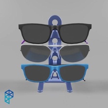 3d glass holder print model in glasses 3dexport sunglasses lens decor soporte organizador lentes gafas anteojos sol 3d print model - Mito3D