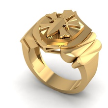 3d-gold-ring-cad design-format 14 gold ring Männer Hochzeit 3dm stl Schmuck 3d print model - Mito3D