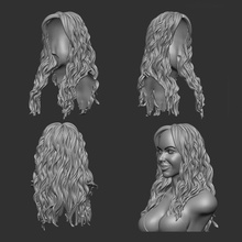 hair 9 3d print model in woman 3dexport hairstyle salon person body mesh realistic women bun sculptures headwear wig human fashion sculpture girl art head 3d print model - Mito3D