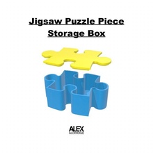 3d jigsaw puzzle piece storage box container 3d print model - Mito3D