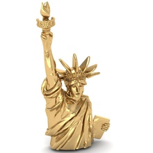 3d de la libertad iluminando el mundo decoración oro 3dm anillo joyería gem colgantes housedecor 3d print model - Mito3D