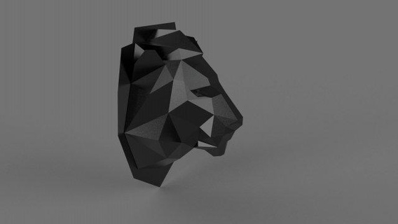 3d low poly lion printable model animals 3d print model - Mito3D