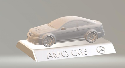3d mercedes benz amg c63 araba model yüksek kalite baskı stl dosya yazdır in araç 3dexport arabalar dosyalar tasarım 3d print model - Mito3D