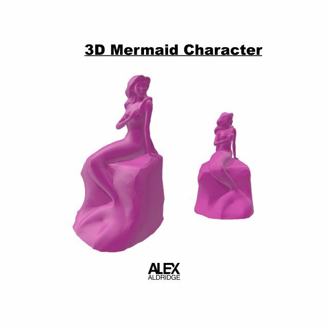 3d mermaid character free