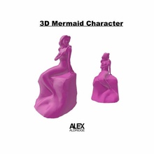 3d mermaid character mermaid woman female girl mermaids