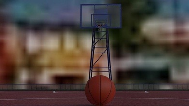 3d modello pallacanestro Tribunale palla terreno gioco sport proffesional squadra squillare scudo rilassamento giocatore atleta stadio concorrenza gli 3d print model - Mito3D