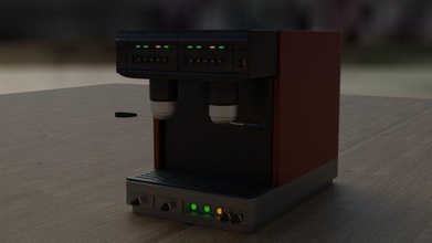 3d model coffee machine plastic isolated machinery contemporary technology electronics equipments coffe car brew food beverage 3d print model - Mito3D