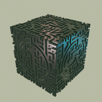 3d model stl file cube labirint 2 print in 3dexport 3d print model - Mito3D