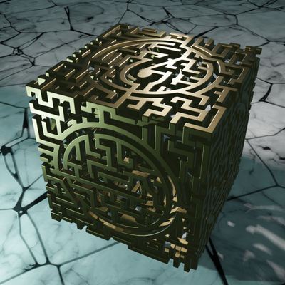 3d modèle stl fichier cube labirint impression in puzzle 3dexport obj 3d print model - Mito3D