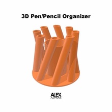 3d pen pencil halter unterstützung veranstalter drucken modell büro 3dexport stifthalter bleistift stift schreibtisch aufgeräumt 3d print model - Mito3D