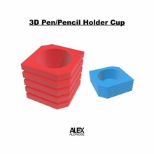 3d pen pencil suporte organizador copo livre armazenamento caneta lápis decoração 3d print model - Mito3D