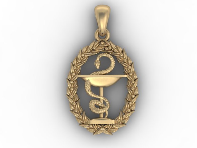 3d pharmacy pendant print model in pendants 3dexport care ciricon doctor health hospital icon jewel jewellery jewelry kiricon medical medicine nurse pills printable sign snake 3D print model - Mito3D