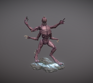 3d pintable monster model monsters & creatures creature fantasy 3dprintable figure statue 3d print model - Mito3D