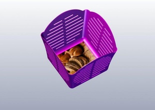 3d plastico pan molde cesta comida cocina desayuno casa vajilla mueble plato picar impreso 3d print model - Mito3D