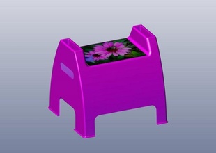 3d plastic child stool kitchen kids seat chair printed furniture room house household vary 3d print model - Mito3D