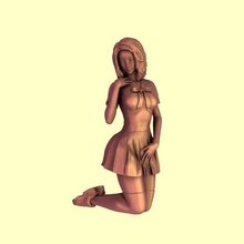3d print girl schoolgirl stl 3dprint statuette 3d print model - Mito3D