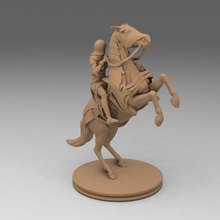 3d Stampa Jeanne 3dprint stl cavallo donna 3d print model - Mito3D