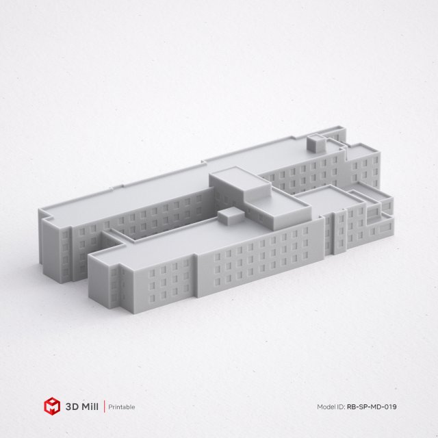 3d impressão miniatura construção rb sp md 019 modelo in arquitetura 3dexport imprimível casa cidade urbano stl 3dprint 3dmodel estrutura janela industrial exterior modular 3dasset porta rua miniaturas 3D print model - Mito3D