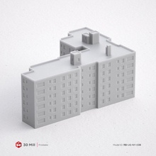 3d impresión miniatura edificio rb us ny 039 imprimible modelo arquitectura casa ciudad urbano stl 3dprint 3dmodel estructura ventana industrial exterior modular 3dasset puerta calle miniaturas 3d print model - Mito3D