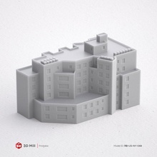 3d impresión miniatura edificio rb us ny 044 imprimible modelo arquitectura casa ciudad urbano stl 3dprint 3dmodel estructura ventana industrial exterior modular 3dasset puerta calle miniaturas 3d print model - Mito3D