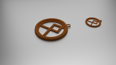 3d print pendant othala model in pendants 3dexport jewelry fashion norse 3d print model - Mito3D