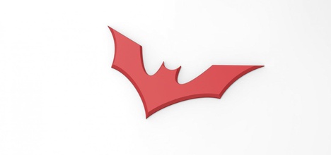 3d imprimable batman au-delà de l'emblème costume cosplay chauve-souris la réplique prop d'impression bande dessinée dc logo le 3d print model - Mito3D
