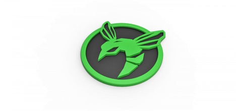 3d-druckbare green hornet emblem grün greenhornet logo symbol drucken bedruckbar ist cosplay - Spielzeug sign comics 3d print model - Mito3D