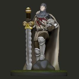 3d imprimible humano paladín miniatura impresión modelo in hombre 3dexport mesa rpg miniaturas mazmorras dragones 5e clérigo fantasía sacerdote 3D print model - Mito3D