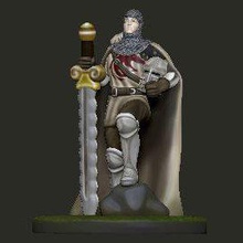 3d imprimible humano paladín miniatura impresión modelo in hombre 3dexport mesa rpg miniaturas mazmorras dragones 5e clérigo fantasía sacerdote 3d print model - Mito3D