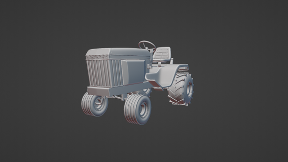3d printable john deere 430 lawn tractor vehicle stl 3dprint printready farming agriculture high-quality highpoly lawnmower trimming garden mower 3d print model - Mito3D