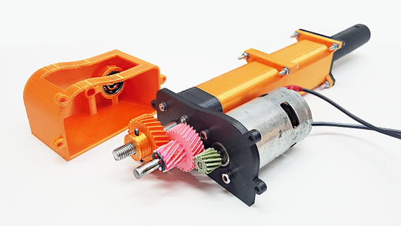 3d printable linear actuator engineering gearbox mechanical mechanics arduinorobot robot robotic diy diy-project 3d print model - Mito3D