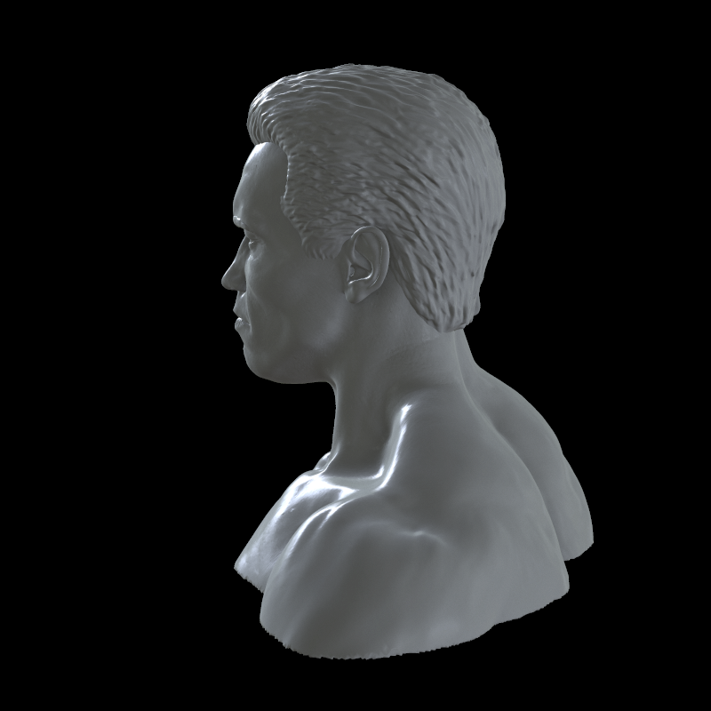 3d imprimible modelo arnold schwarzenegger impresión in monedas insignias 3dexport obj stl busto hollywood actor celebridad descargar terminador 3D print model - Mito3D