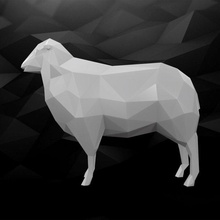 3d yazdırılabilir koyun model 3dprint 3dprintable hayvan yaratık doğa düşük poli dekorasyon 3d print model - Mito3D