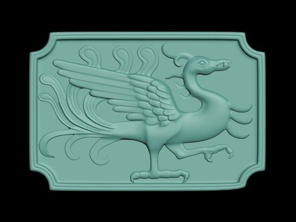3d printablegriffin griffin bas-relief 3dprint gift 3d print model - Mito3D