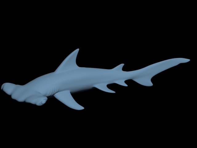 3d printableshark hammerhead fish sculpture shark 3dprint 3D print model - Mito3D