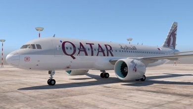 3d qatar compagnies aériennes a320 néo modèle in commercial 3dexport air avion ligne airbus 320 jet 3d print model - Mito3D