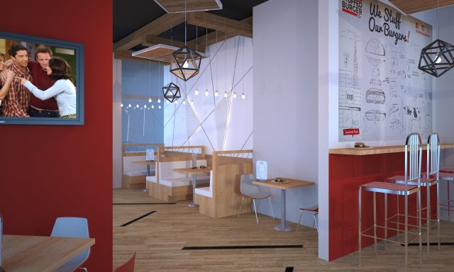 3d restoran kafe iç model Kahve sandalye masa ışık Dükkan makine oturma yeri Lamba tavan Odun paslanmaz çelik faliyet alani sahne modern dekorasyon mobilya Menü 3D print model - Mito3D