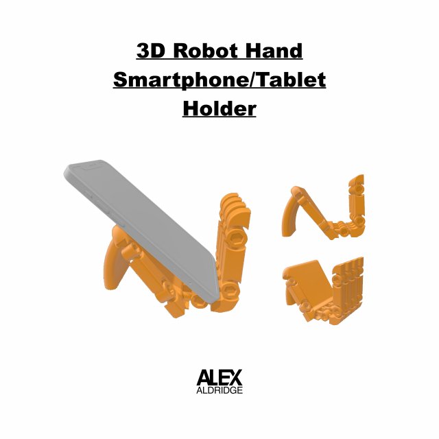 3d robot hand smartphone 