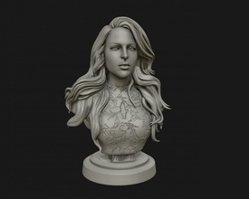 3d escultura menina pronto impressão arte mármore mulher estátua figura bronze interior corpo prêmio therealfouz esculturas 3d print model - Mito3D