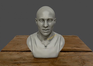 3d scultura of kobe bryant stampa modello in 3dexport pallacanestro bryantv fallimento figurine testa umano miniature statua 3d print model - Mito3D
