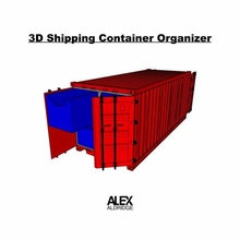 3d shipping container organizer free storage 3d print model - Mito3D
