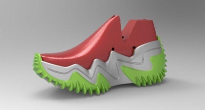 3d único modelado calzado Zapatos conversar impresión cerrado 3d print model - Mito3D