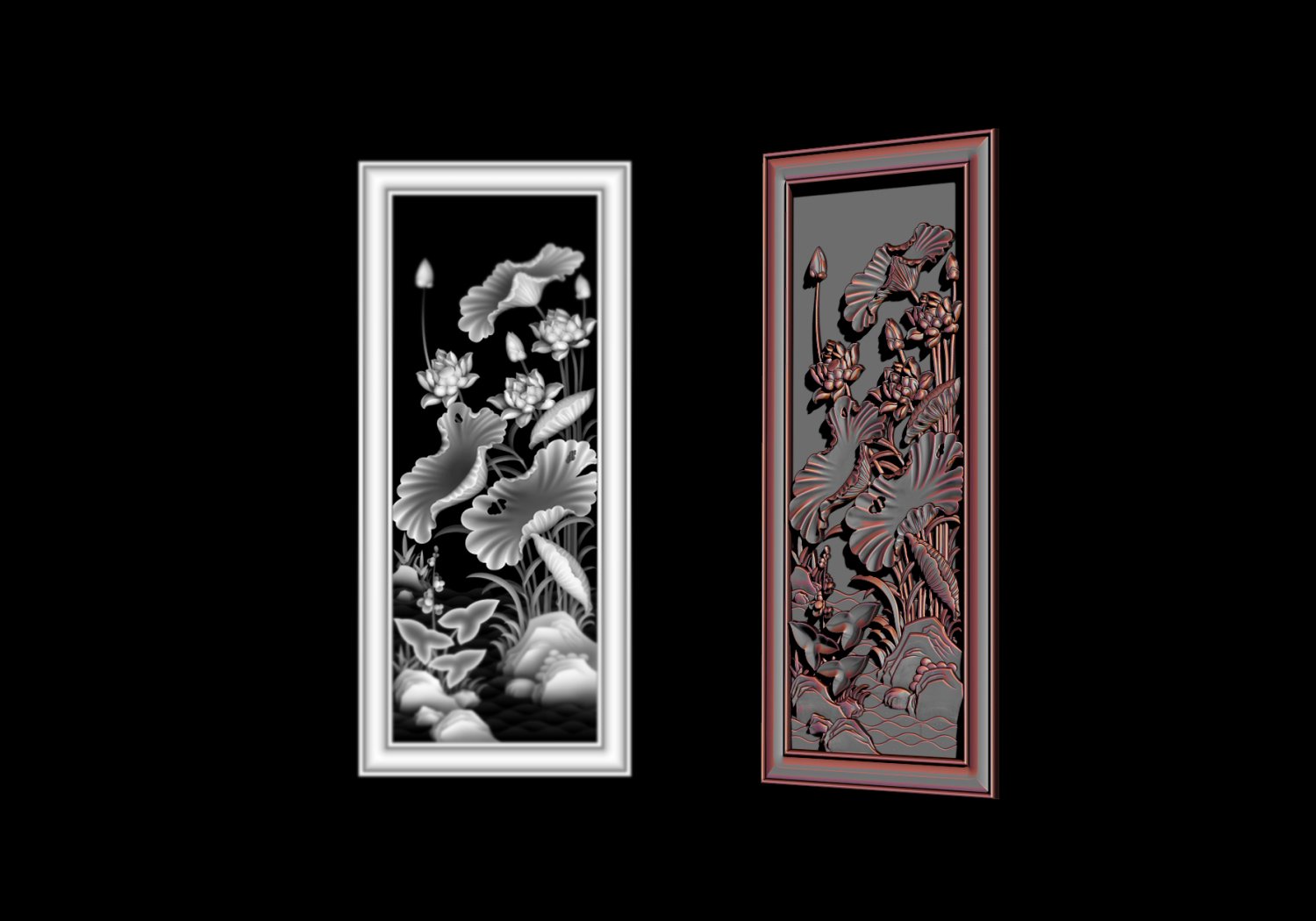 3d stl modelos cnc enrutador decorativo loto flor alivio impresión modelo in escultura 3dexport 3dsmax zbrush jdpaint arte artcam jdp max obj ztl grabador alphacam aspirar 3D print model - Mito3D