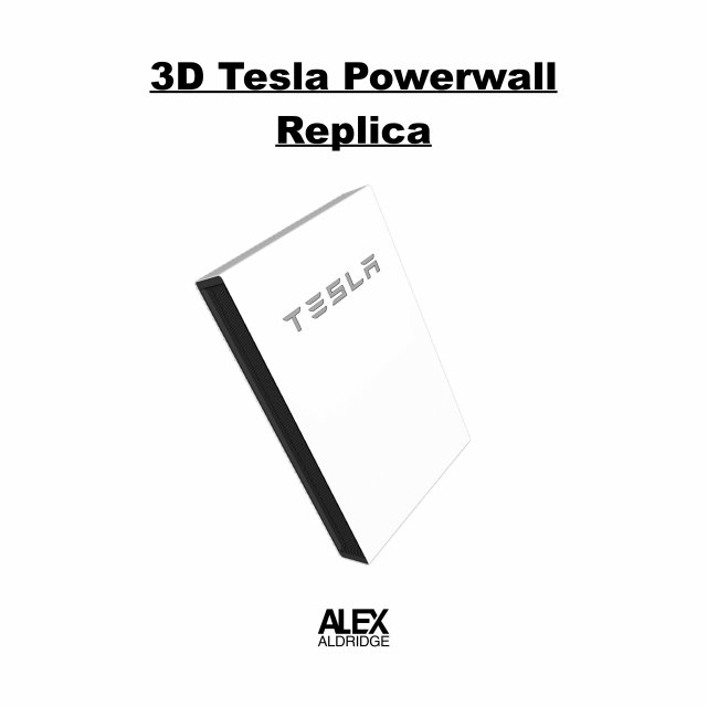 3d tesla powerwall replic