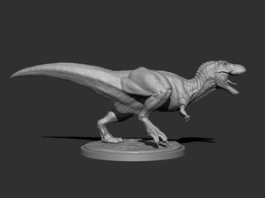 3d ziehen drucken drucken modell figuren 3dexport eidechse tiranosaurus rex raubtier wild kreatur druckbar dinosaurier prähistorisch figur natur 3d print model - Mito3D