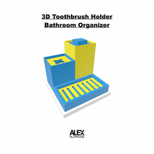 3d toothbrush holder bathroom organizer box storage house 3d print model - Mito3D