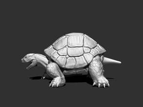 3d tortuga de impresión la los reptiles vida silvestre estilizada lento animal naturaleza criatura 3d print model - Mito3D