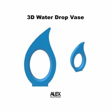 3d acqua far cadere vaso decorazione arredamento vase mode vasi goccia d'acqua 3d print model - Mito3D