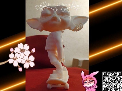 3dprint modèle bébé yoda Jaune fanart figurines 3dprintable guerres étoiles 3d print model - Mito3D